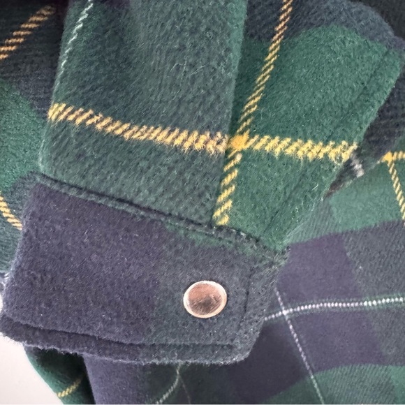 H & M Divided Letterman Varsity Plaid Navy Blue & Green Bomber Jacket Men’s S - Picture 7 of 10